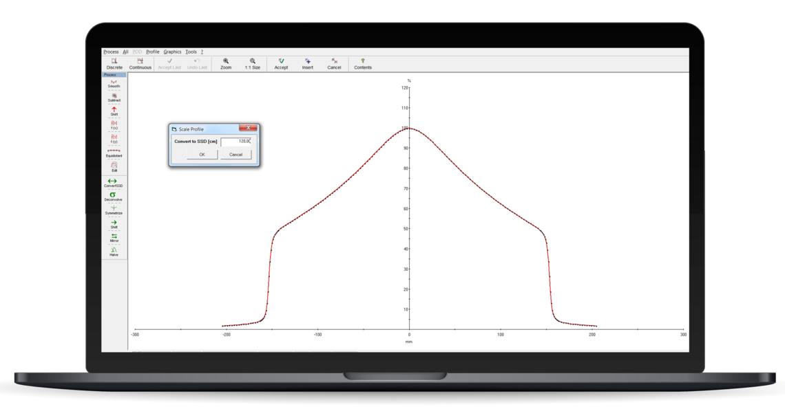 PTW BEAMSCAN Software for scan optimization